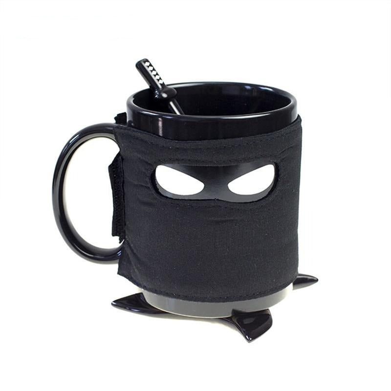 Creative Japanese Samurai Black Mug